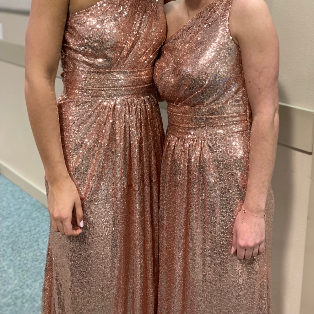 Rose Gold Sequin Bridesmaid Dress